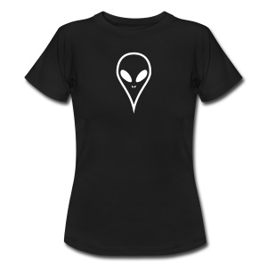 alien-kopf-ausserirdischer-ufo-weltraum-frauen-t-shirt