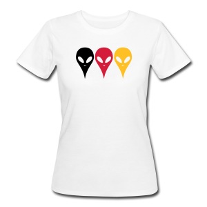 White T-Shirt Shop Alien Shirt - German Color Sport Shirt