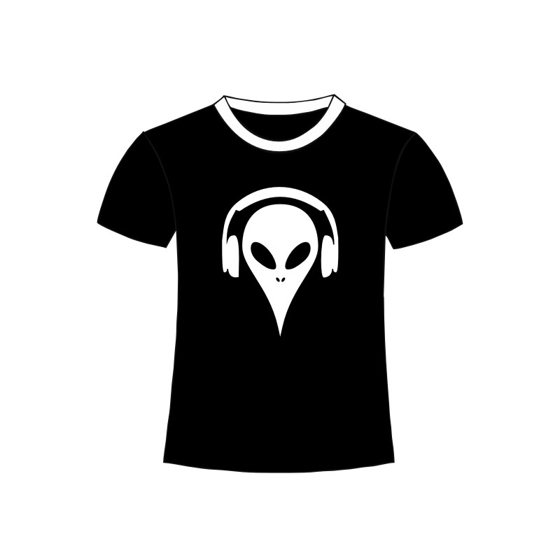Vintage Shirt - Music Alien Design Style Shop T-Shirts, Black Aliens, Retro Style, Top Fashion Brands, Graphic, High-Quality, Comic Design, Cartoon