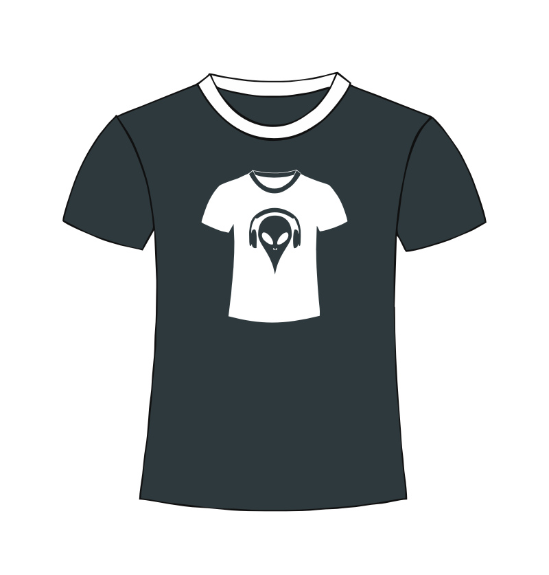 Alien T-Shirts in Shirt with Headphones | Cool Alien Shirt Shop | Extraterrestrial Alien & UFO Designs - New Alien T-Shirts | www.alien-shirt.com