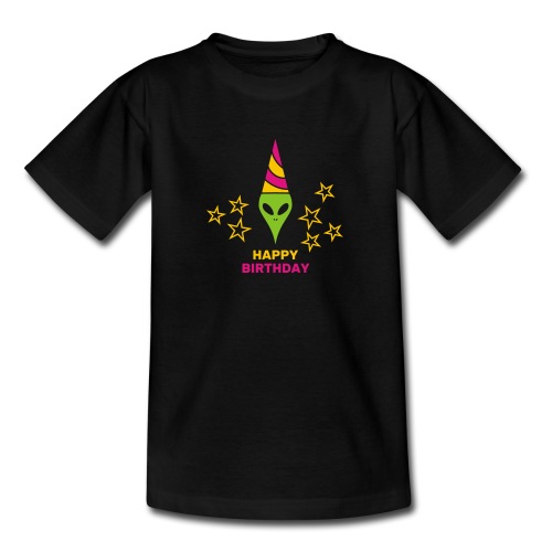 Happy Birthday - Funny Gifts Shop - Alien Shirt | Extraterrestrial Alien & UFO Designs - Clothes and Accessories