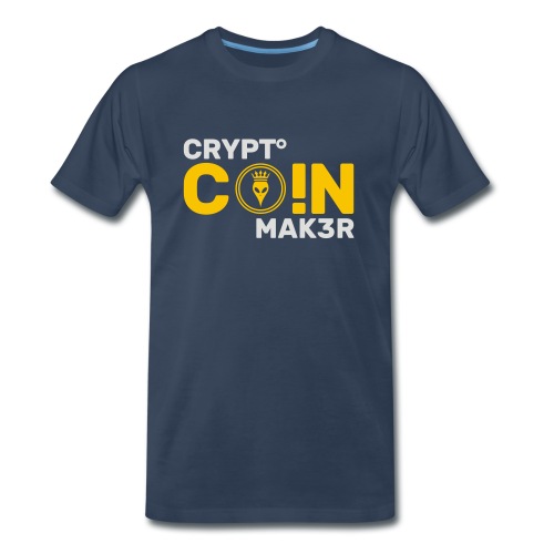 Crypto Coin Maker Stock Exchange Blockchain – Alien Head with Crown, King – Mens & Boys T-Shirt Alien