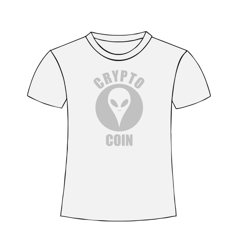 Crypto Coin - Alien Shirt with Headphones Comic Style Design| Cool Alien Shirt Shop | Extraterrestrial Alien & UFO Designs - New Alien T-Shirts | www.alien-shirt.com