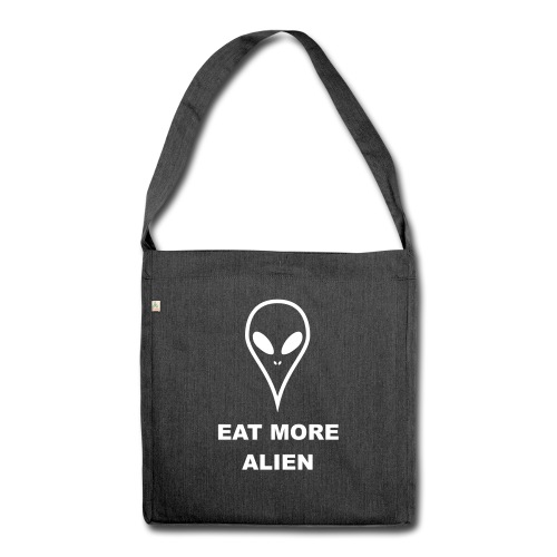 Eat more Alien Veggie - People of the Earth eat all living beings, including aliens - Vegan Products, Shop, - Consumers, Meat, Vegans and Vegetarians, Are you a Vegan, Dairy alternatives, Food, Growing, More healthful - Alien Shirt Shop | Extraterrestrial Alien & UFO Designs - Clothes and Accessories - Organic Fabric Bag, Shoulder Bag, Shopping Bags