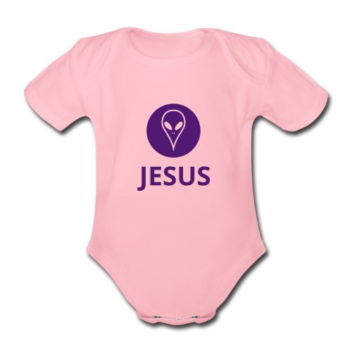 Alien Jesus Baby Bodysuit - Was Jesus an Alien or not? Fun Shirts Funny Shop